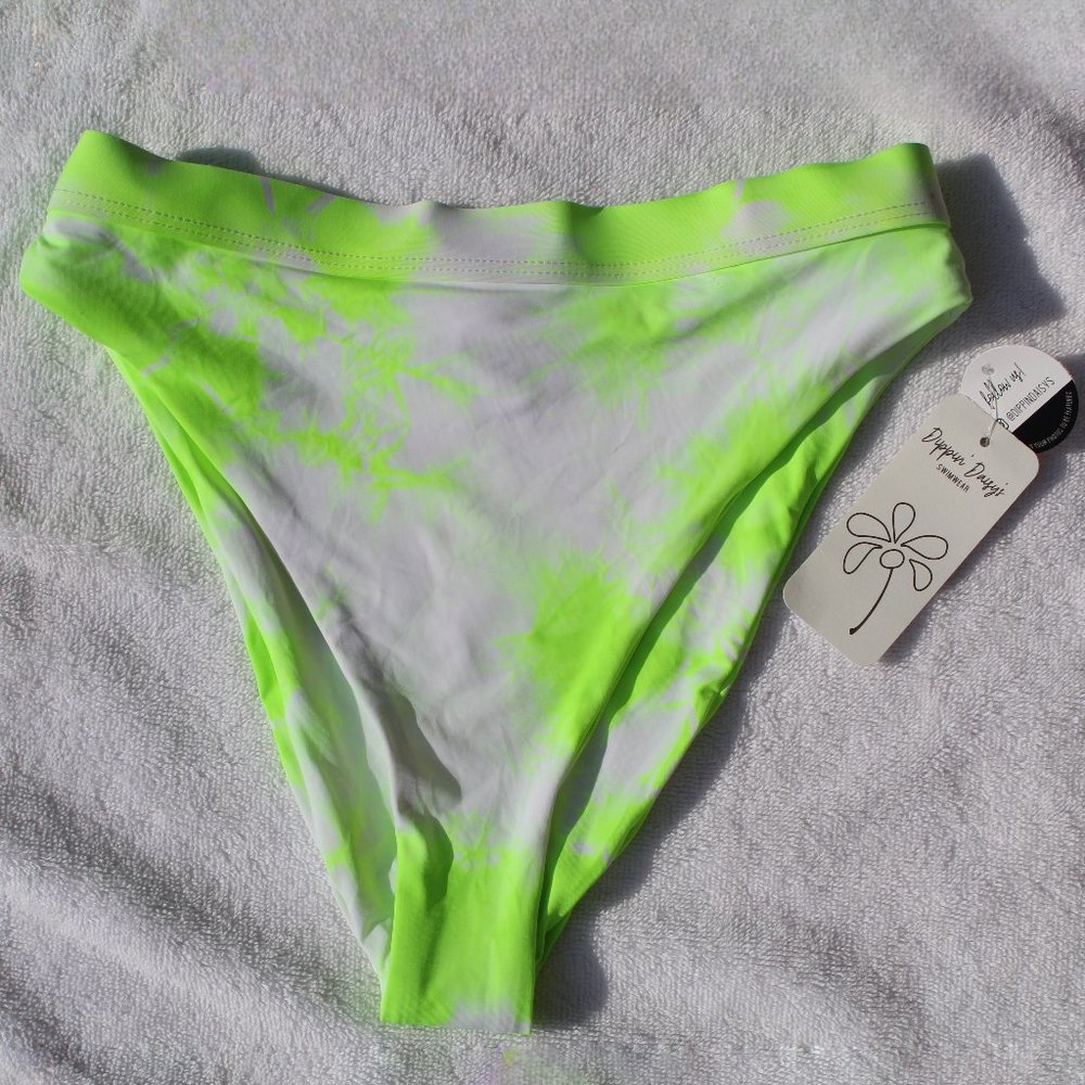 Dippin' Daisy's Lime Tie Dye Ultra Bikini Bottoms XS